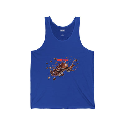 Coffee Lover's Unisex Jersey Tank | Perfect for Casual Days, Summer Vibes, Coffee Enthusiasts, Gifts, Birthdays(3)