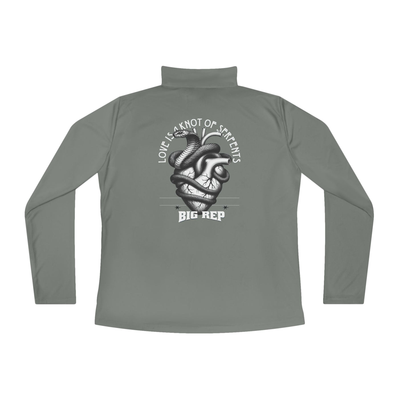 Stylish Ladies Quarter-Zip Pullover for Comfort & Style, Fitness Apparel, Casual Wear, Unique Gift, Stylish Outerwear, Perfect for All Big Rep – Bold Gym & Fitness Motivation Design (3)