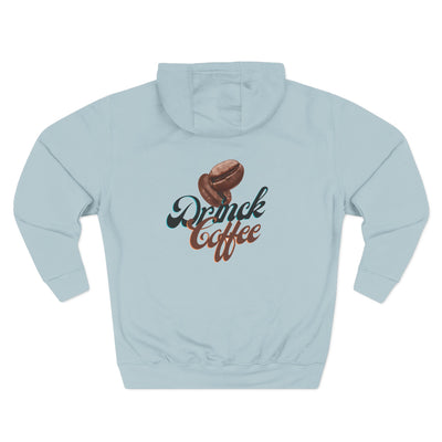 "It's Time to Drink Coffee" Printed Hoodie - Funny Line Design for Coffee Lovers, Unisex Casual Hoodie, Coffee Lover Gift, Classic Design Coffee Inspired Stylish Clothing
