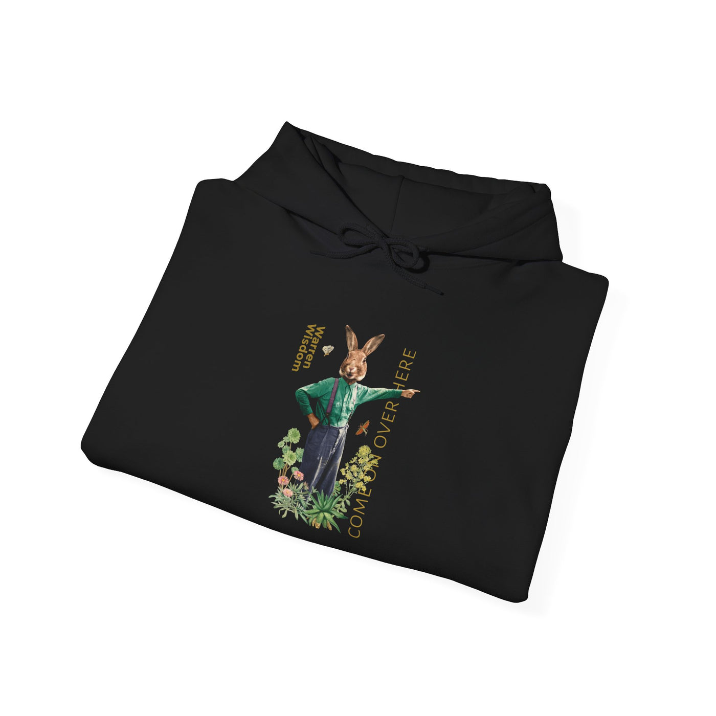 Hoodie, Untamed Rabbit – Wild & Playful Bunny Aesthetic Design Animal Tee, Unisex Cartoon Shirt, Eco-Friendly Fashion, Gift for Nature Lovers, Boho Style Wear