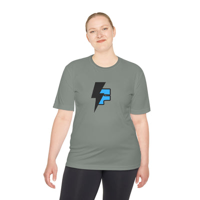 Dynamic Unisex Moisture Wicking Fyroz Bolt Tee – Bold Streetwear Lightning Logo Design, Fitness Shirt, Activewear, Graphic Tee, Sports Apparel, Gift for Athletes