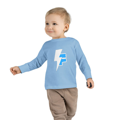 Lightning Bolt Toddler Long Sleeve Tee, Kids Graphic Top, Fun Playwear, Birthday Gift, Casual Toddler Outfit, Everyday Wear