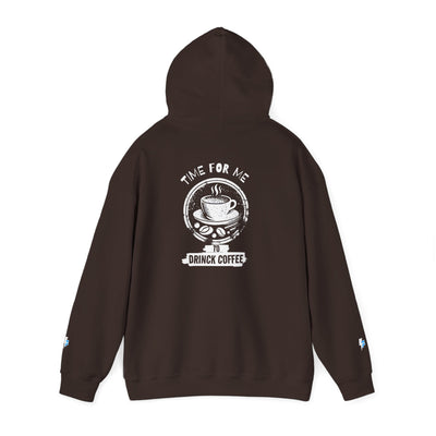 "It's Time to Drink Coffee" Printed Hoodie - Funny Line Design for Coffee Lovers, Unisex Casual Hoodie, Coffee Lover Gift, Classic Design Coffee Inspired Stylish Clothing