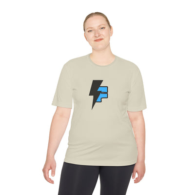 Dynamic Unisex Moisture Wicking Fyroz Bolt Tee – Bold Streetwear Lightning Logo Design, Fitness Shirt, Activewear, Graphic Tee, Sports Apparel, Gift for Athletes