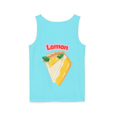 Lemon-Themed Unisex Tank Top, Summer Vibes, Beachwear, Casual Outfit, Gift for Lemon Lovers, Fruit Fashion(3)