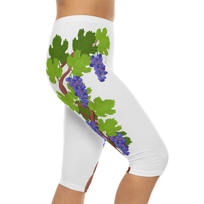 Vibrant Grape Vine Women's Capri Leggings