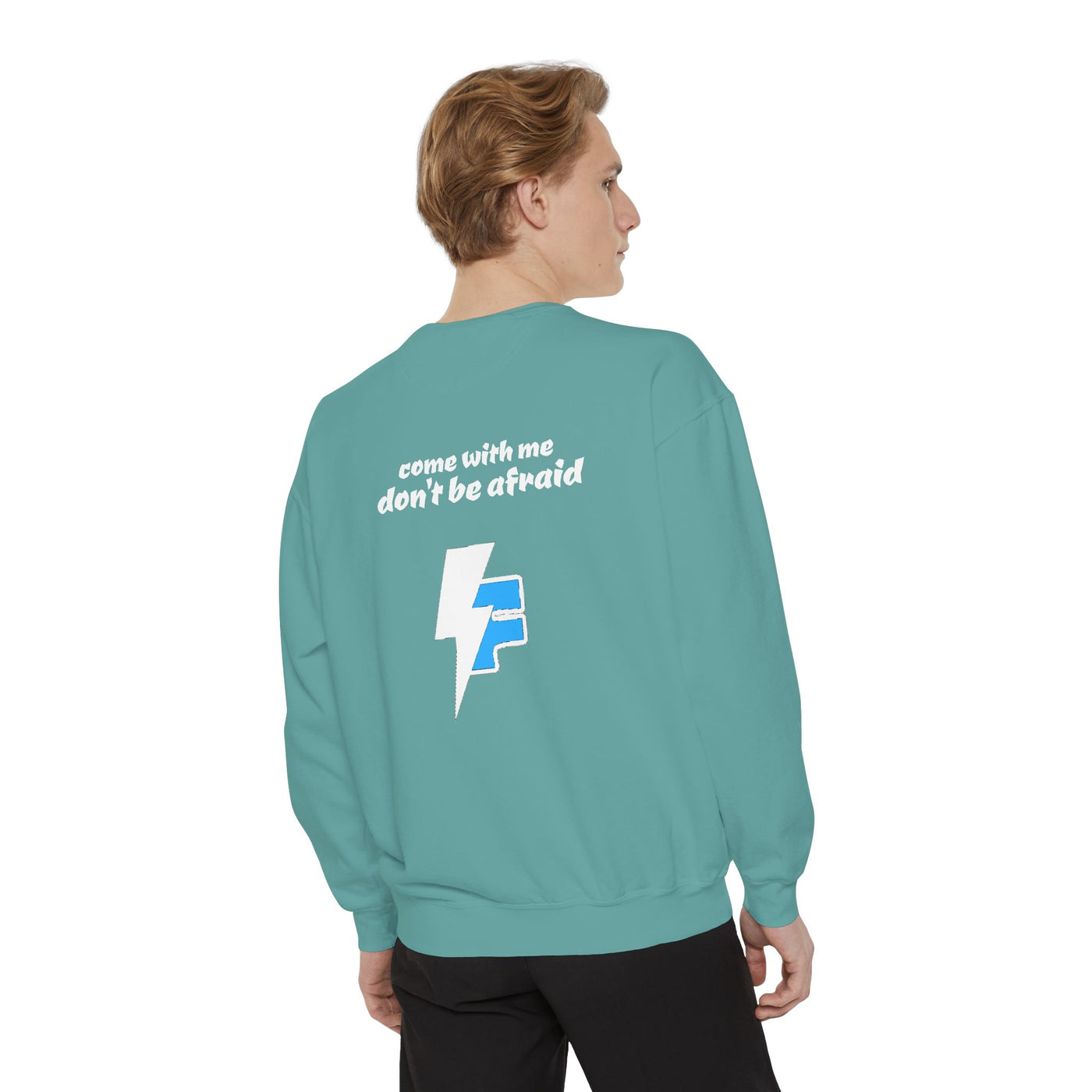 Just a Little Moody – Aesthetic Minimalist Typography Design, Unisex Graphic Sweatshirt, Gift for Friends, back view