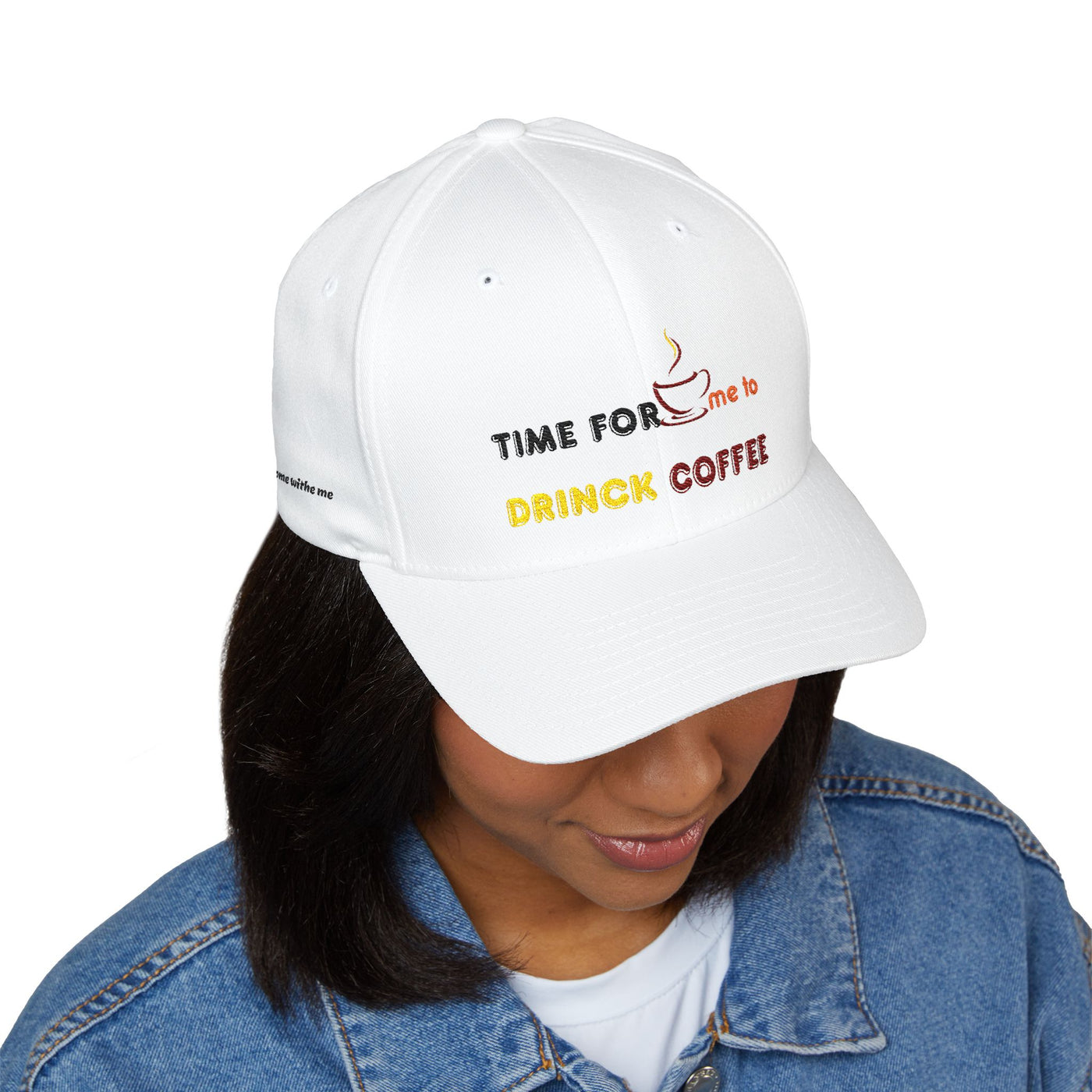 "It's Time to Drink Coffee" Printed cap - Funny Line Design for Coffee Lovers, Unisex Casual cap, Coffee Lover Gift, Classic Design Coffee Inspired Stylish Clothing