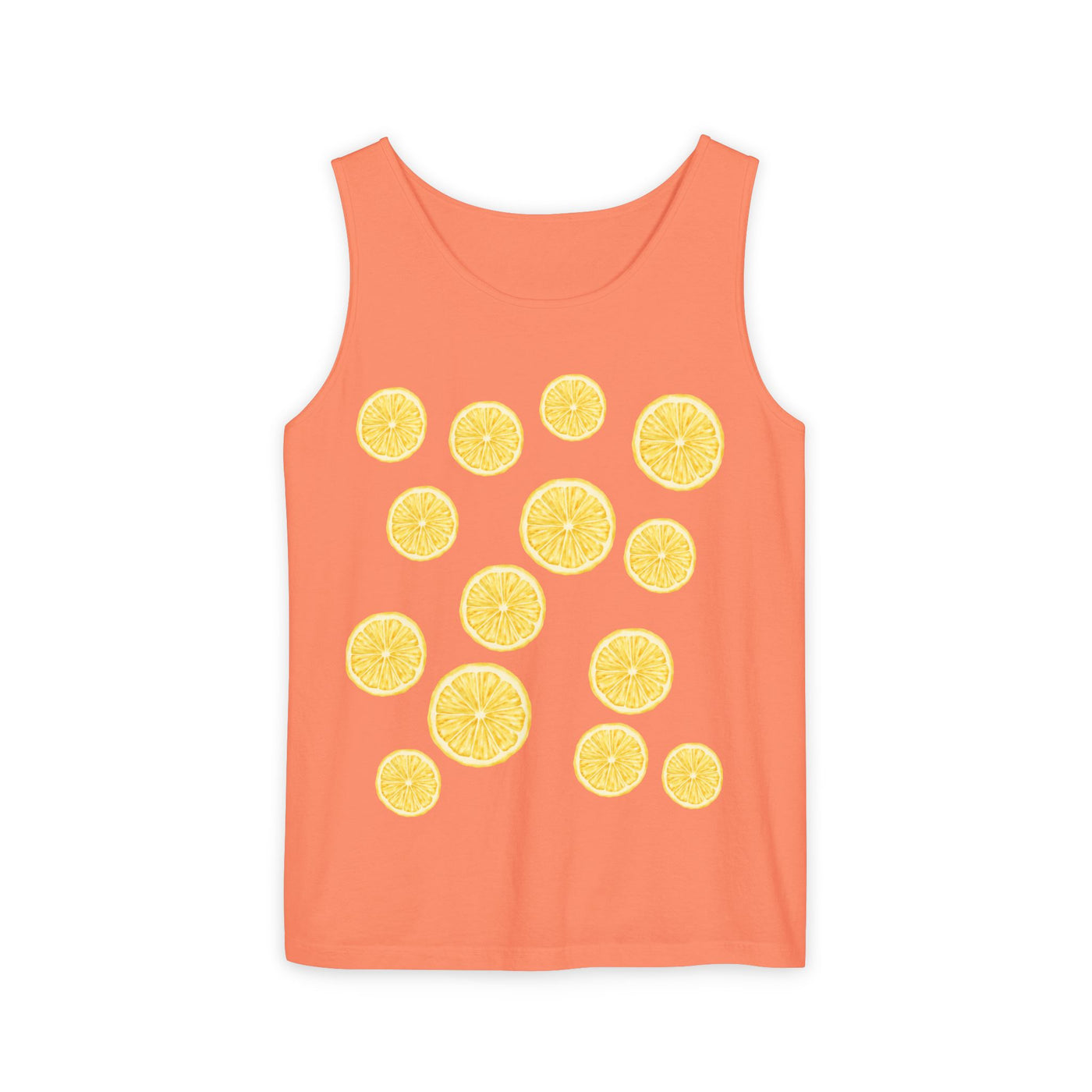 Lemon-Themed Unisex Tank Top, Summer Vibes, Beachwear, Casual Outfit, Gift for Lemon Lovers, Fruit Fashion(3)