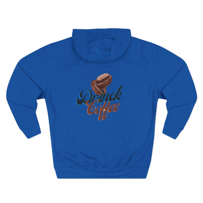 "It's Time to Drink Coffee" Printed Hoodie - Funny Line Design for Coffee Lovers, Unisex Casual Hoodie, Coffee Lover Gift, Classic Design Coffee Inspired Stylish Clothing