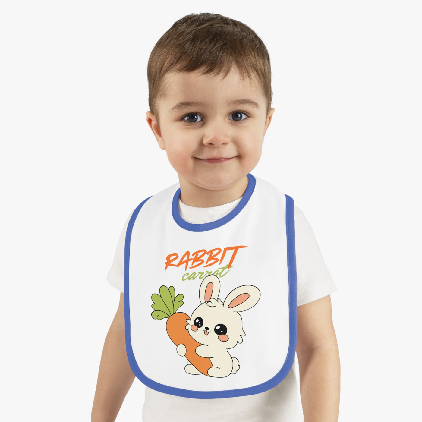 Cute Rabbit Jersey Bib for Babies – Funny Baby Feeding Bib, Baby Shower Gift, Toddler Accessories, Easter Gift, Spring Celebration