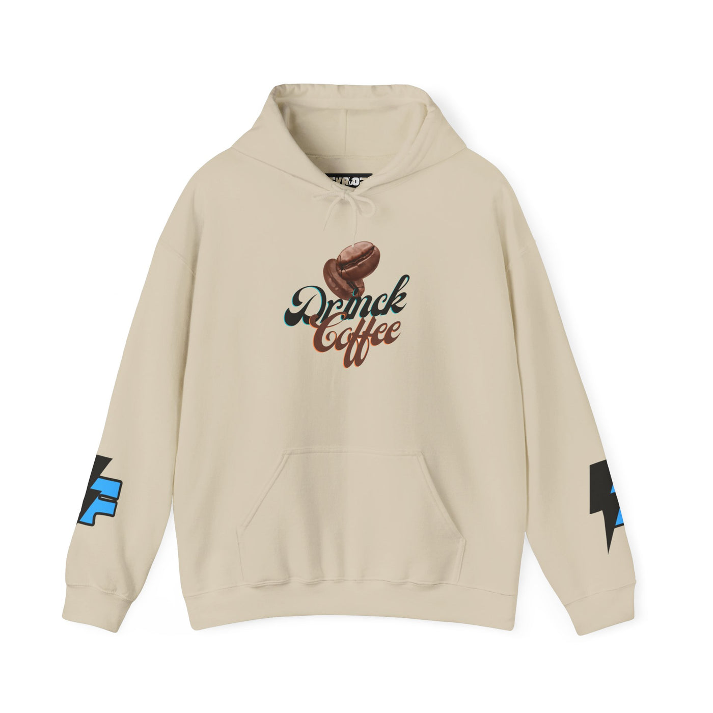 "It's Time to Drink Coffee" Printed Hoodie - Funny Line Design for Coffee Lovers, Unisex Casual T-Shirt, Coffee Lover Gift, Classic Design Coffee Inspired Stylish Clothing