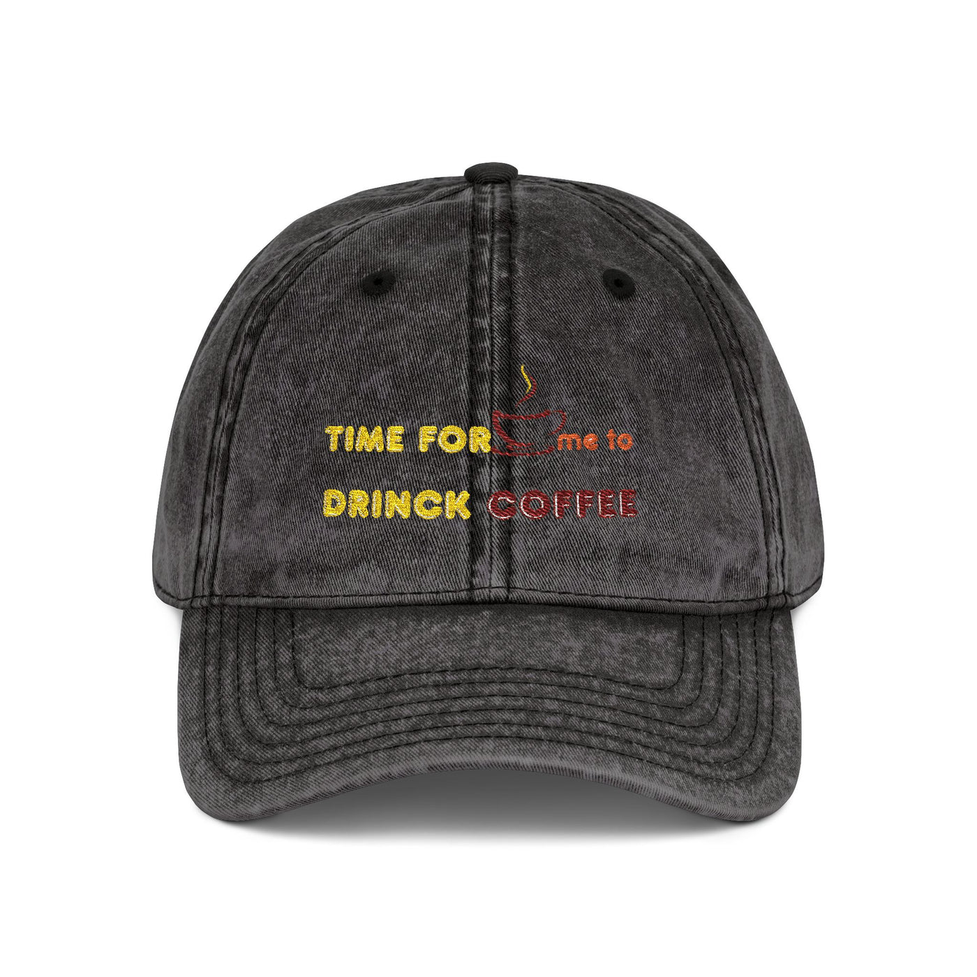 "It's Time to Drink Coffee" Printed cap - Funny Line Design for Coffee Lovers, Unisex Casual cap, Coffee Lover Gift, Classic Design Coffee Inspired Stylish Clothing
