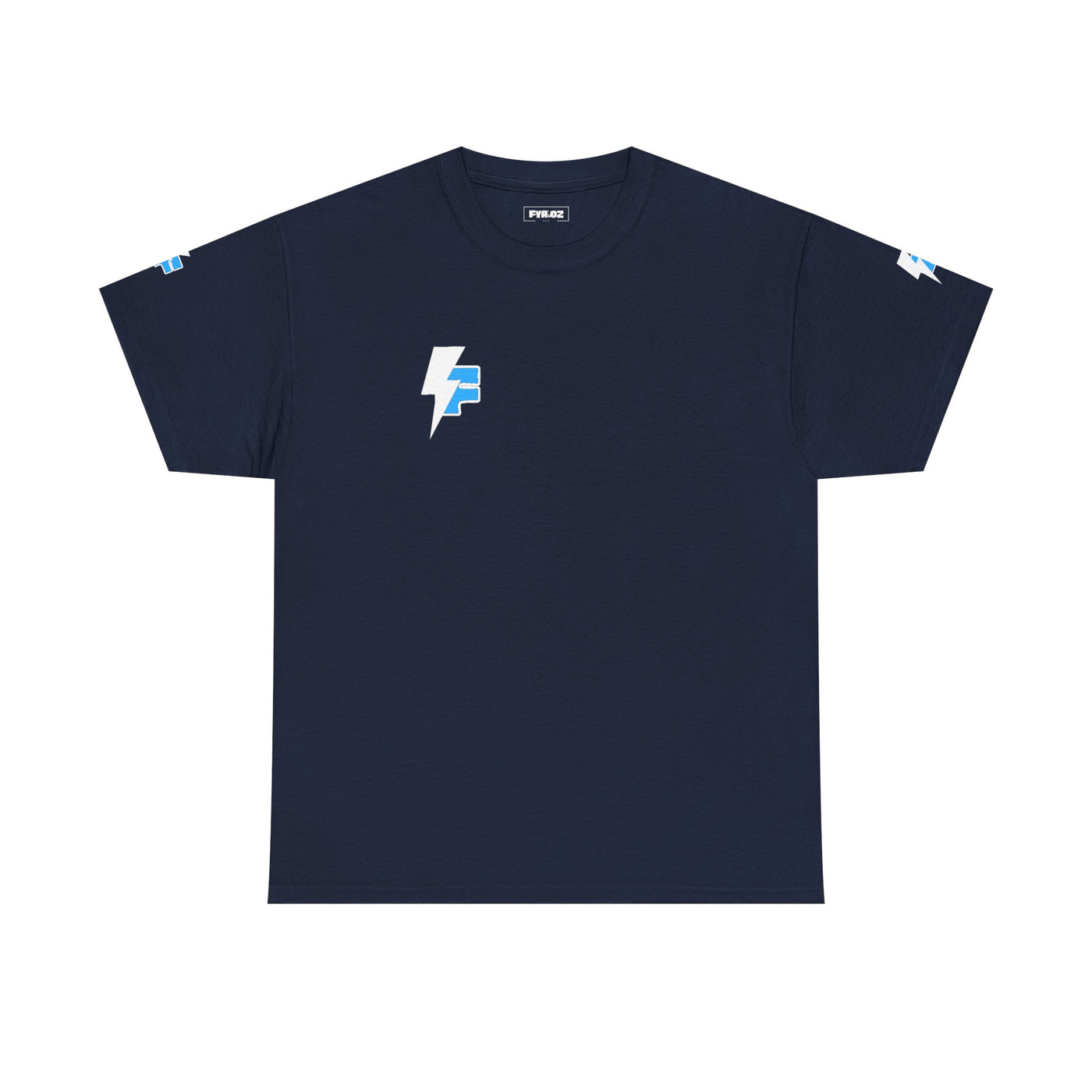 Dynamic Unisex Moisture Wicking Fyroz Bolt Tee – Bold Streetwear Lightning Logo Design, Fitness Shirt, Activewear, Graphic Tee, Sports Apparel, Gift for Athletes