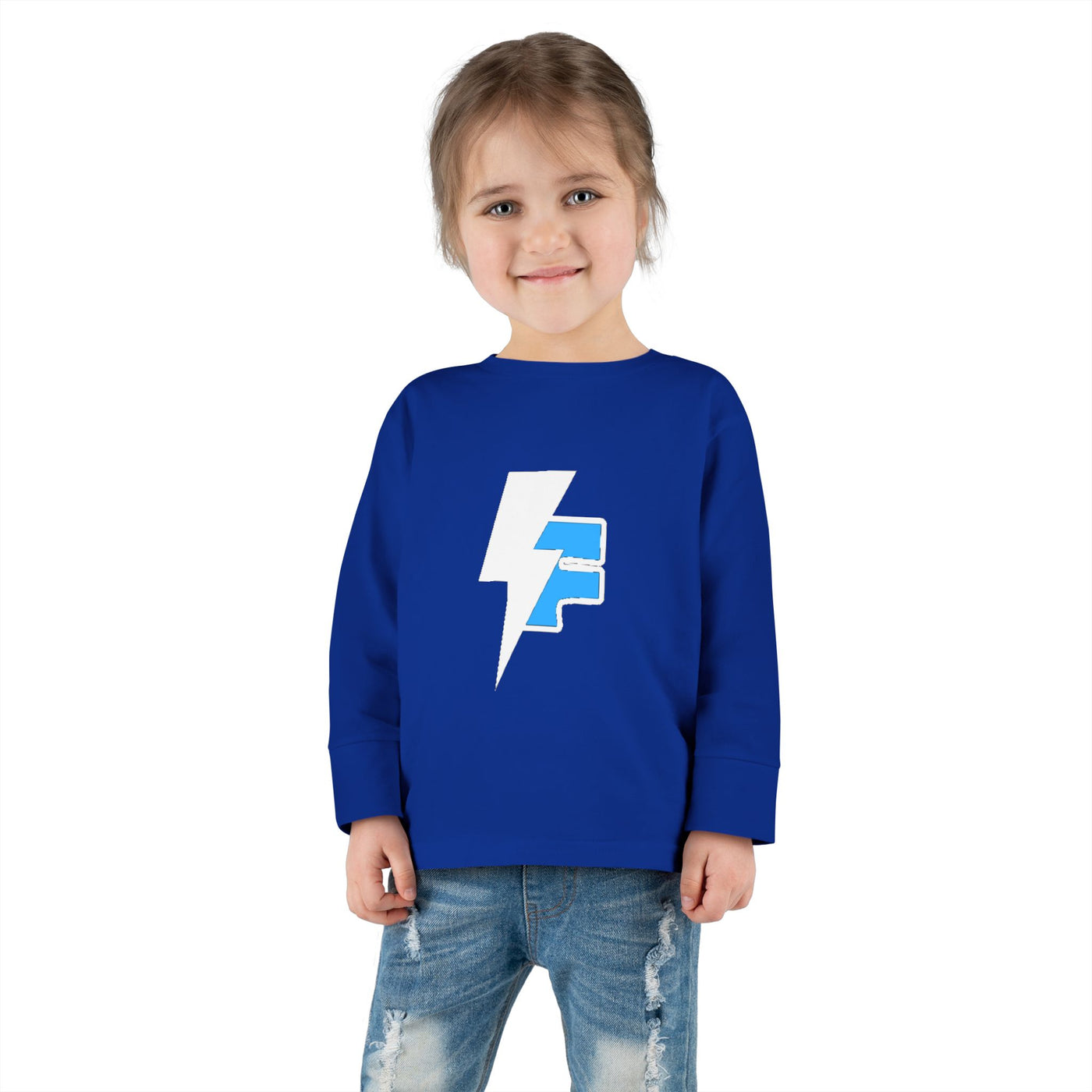 Lightning Bolt Toddler Long Sleeve Tee, Kids Graphic Top, Fun Playwear, Birthday Gift, Casual Toddler Outfit, Everyday Wear