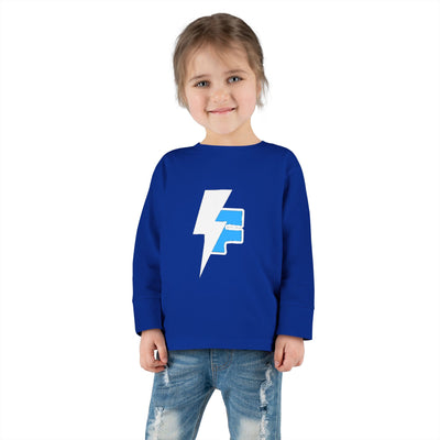 Lightning Bolt Toddler Long Sleeve Tee, Kids Graphic Top, Fun Playwear, Birthday Gift, Casual Toddler Outfit, Everyday Wear