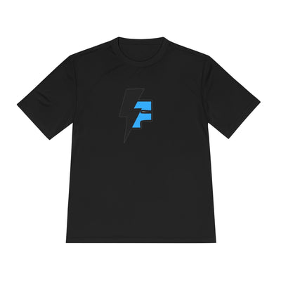 Dynamic Unisex Moisture Wicking Fyroz Bolt Tee – Bold Streetwear Lightning Logo Design, Fitness Shirt, Activewear, Graphic Tee, Sports Apparel, Gift for Athletes
