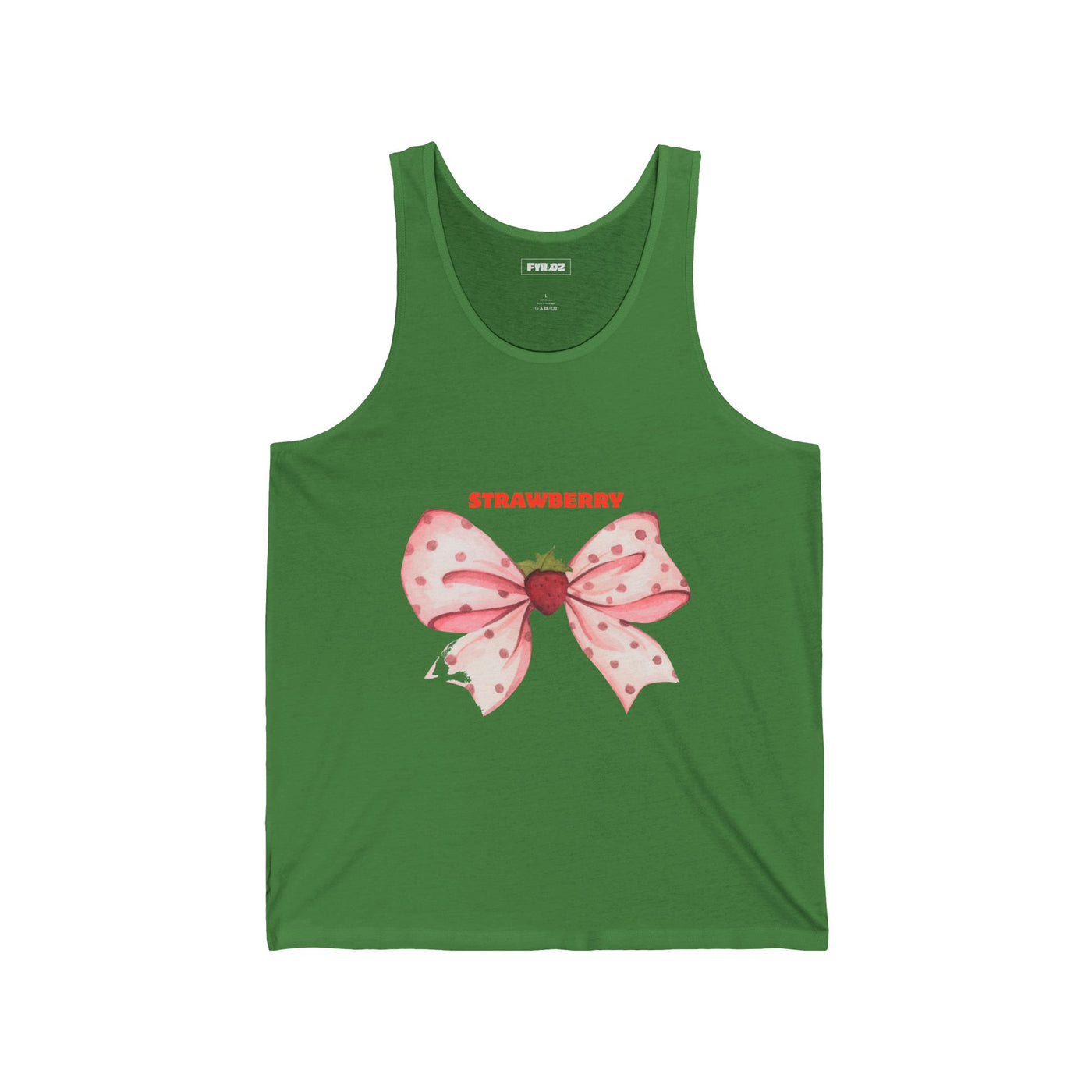 Strawberry Splash Tank, Fun Summer Apparel, Cute Unisex Jersey Tank, Beachwear, Festival Top, Gift for Strawberry Lovers(3)