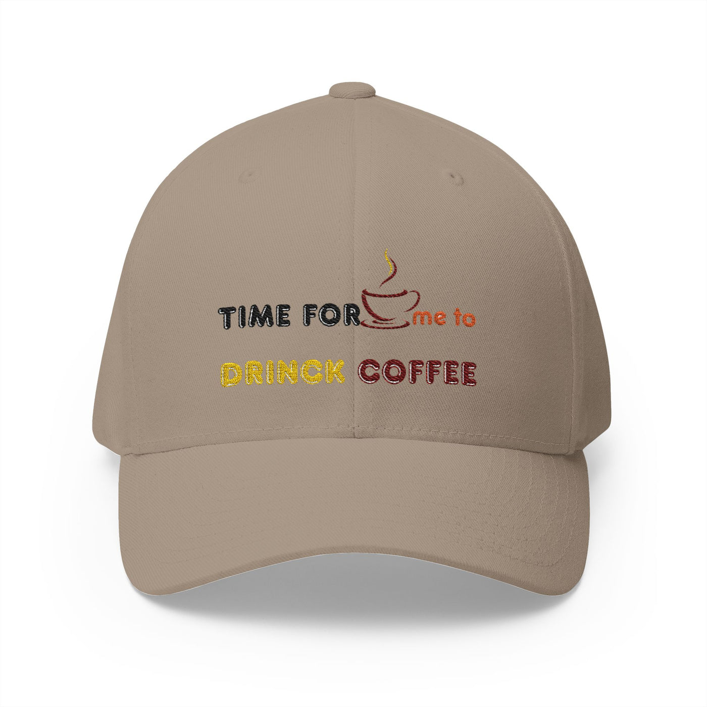 "It's Time to Drink Coffee" Printed cap - Funny Line Design for Coffee Lovers, Unisex Casual cap, Coffee Lover Gift, Classic Design Coffee Inspired Stylish Clothing