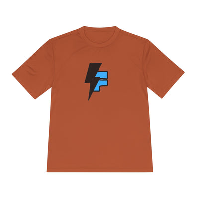 Dynamic Unisex Moisture Wicking Fyroz Bolt Tee – Bold Streetwear Lightning Logo Design, Fitness Shirt, Activewear, Graphic Tee, Sports Apparel, Gift for Athletes