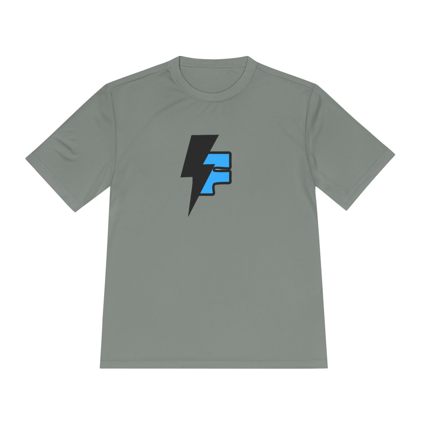 Dynamic Unisex Moisture Wicking Fyroz Bolt Tee – Bold Streetwear Lightning Logo Design, Fitness Shirt, Activewear, Graphic Tee, Sports Apparel, Gift for Athletes