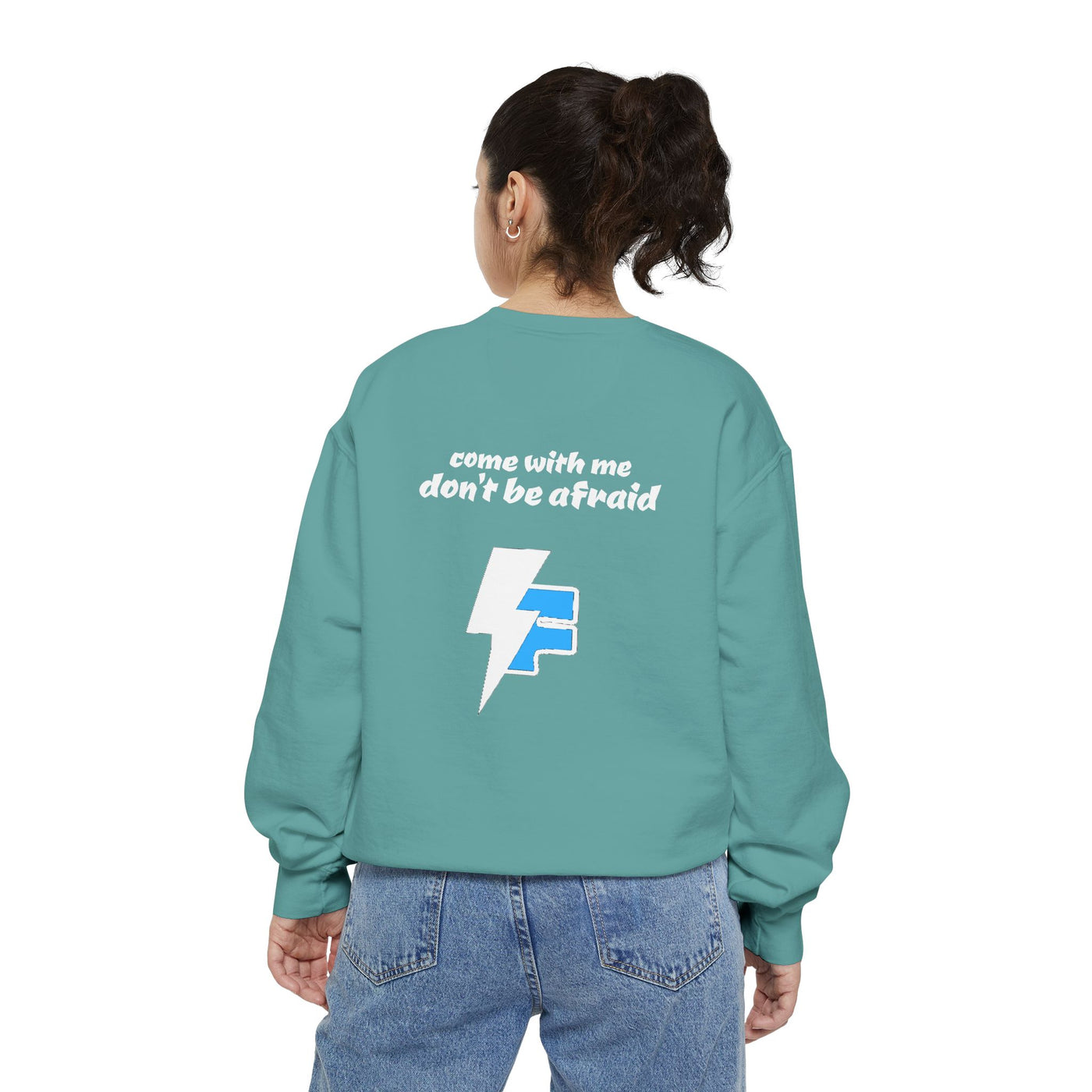 Just a Little Moody – Aesthetic Minimalist Typography Design, Unisex Graphic Sweatshirt, Gift for Friends, back design