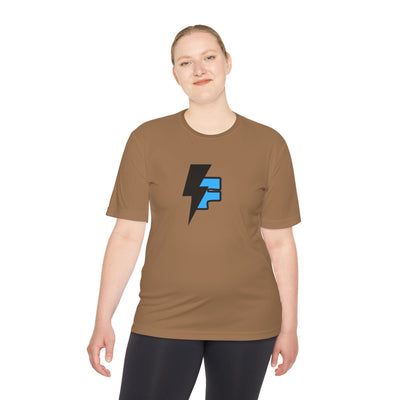 Dynamic Unisex Moisture Wicking Fyroz Bolt Tee – Bold Streetwear Lightning Logo Design, Fitness Shirt, Activewear, Graphic Tee, Sports Apparel, Gift for Athletes
