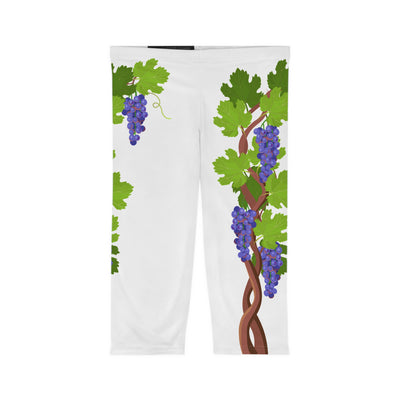 Vibrant Grape Vine Women's Capri Leggings