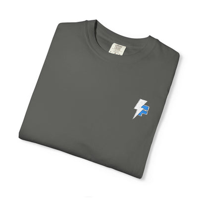 Dynamic Unisex Moisture Wicking Fyroz Bolt Tee – Bold Streetwear Lightning Logo Design, Fitness Shirt, Activewear, Graphic Tee, Sports Apparel, Gift for Athletes