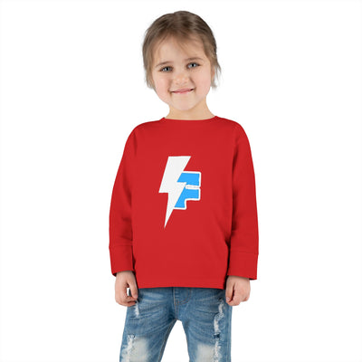 Lightning Bolt Toddler Long Sleeve Tee, Kids Graphic Top, Fun Playwear, Birthday Gift, Casual Toddler Outfit, Everyday Wear