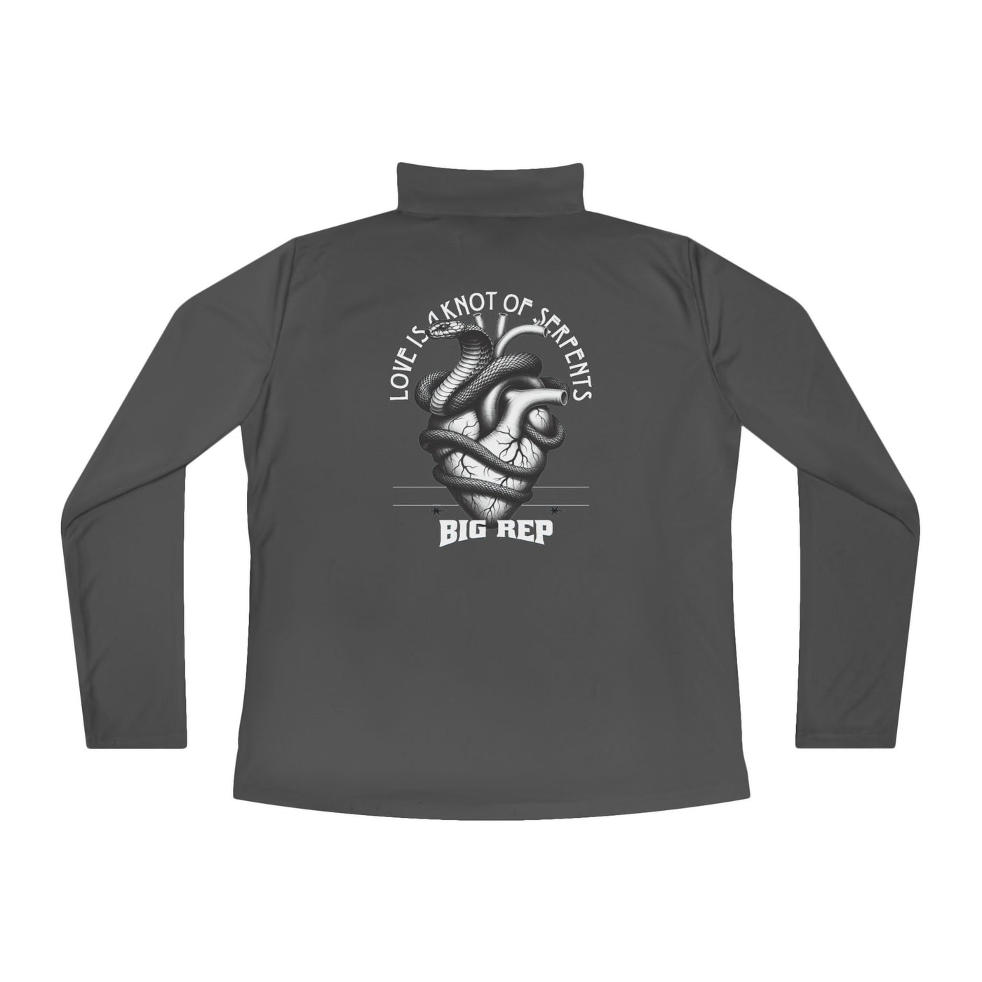 Stylish Ladies Quarter-Zip Pullover for Comfort & Style, Fitness Apparel, Casual Wear, Unique Gift, Stylish Outerwear, Perfect for All Big Rep – Bold Gym & Fitness Motivation Design (3)