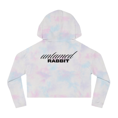 Cropped Hooded Sweatshirt with Playful Rabbit Design,Untamed Rabbit – Wild & Playful Bunny Aesthetic Design Animal Tee, Unisex Cartoon Shirt, Eco-Friendly Fashion, Gift for Nature Lovers, Boho Style Wear