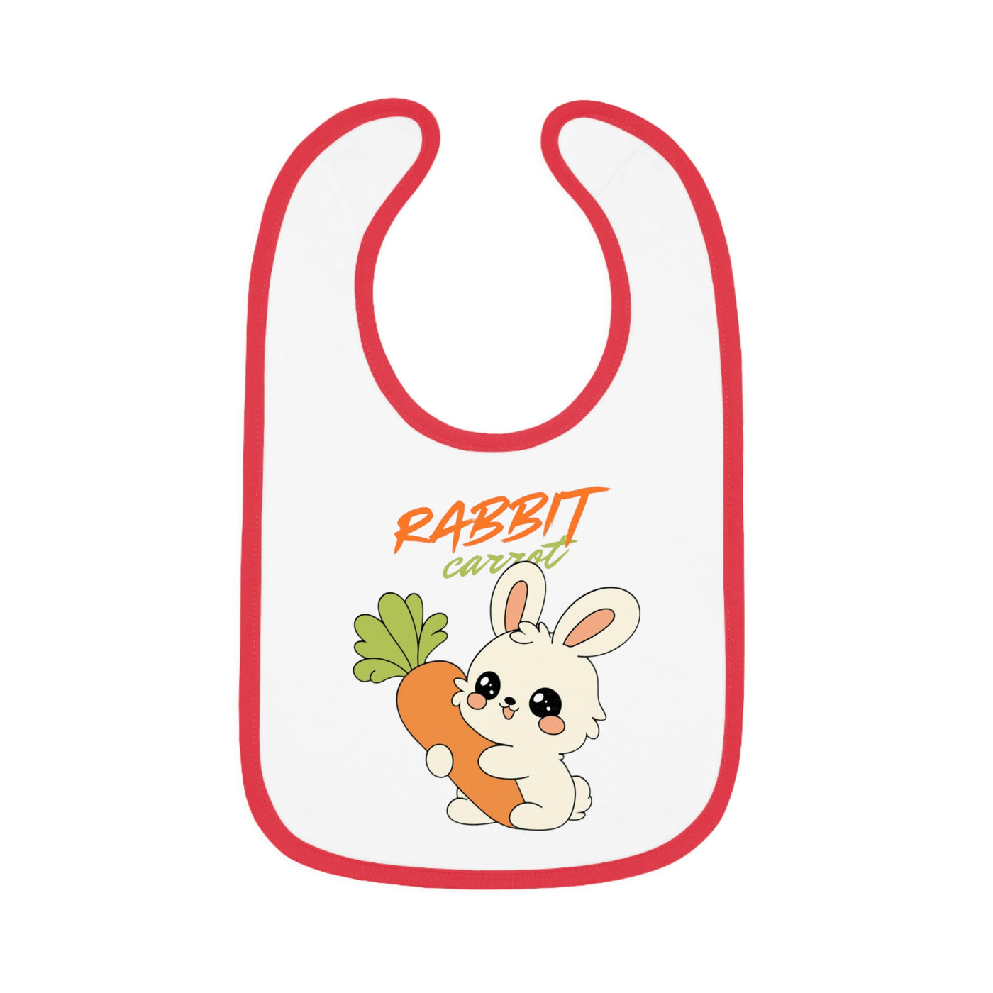 Cute Rabbit Jersey Bib for Babies – Funny Baby Feeding Bib, Baby Shower Gift, Toddler Accessories, Easter Gift, Spring Celebration