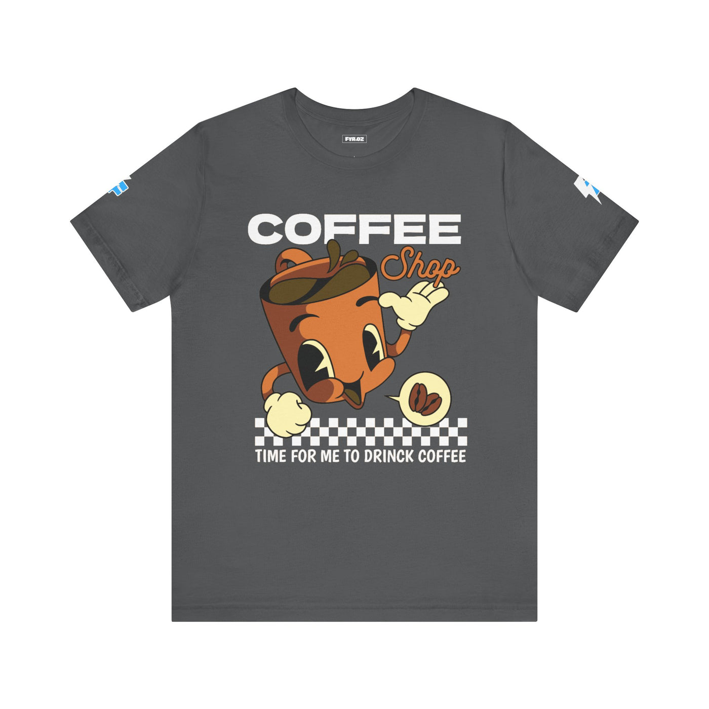 "It's Time to Drink Coffee" Printed T-Shirt - Funny Line Design for Coffee Lovers, Unisex Casual T-Shirt, Coffee Lover Gift, Classic Design Coffee Inspired Stylish Clothing