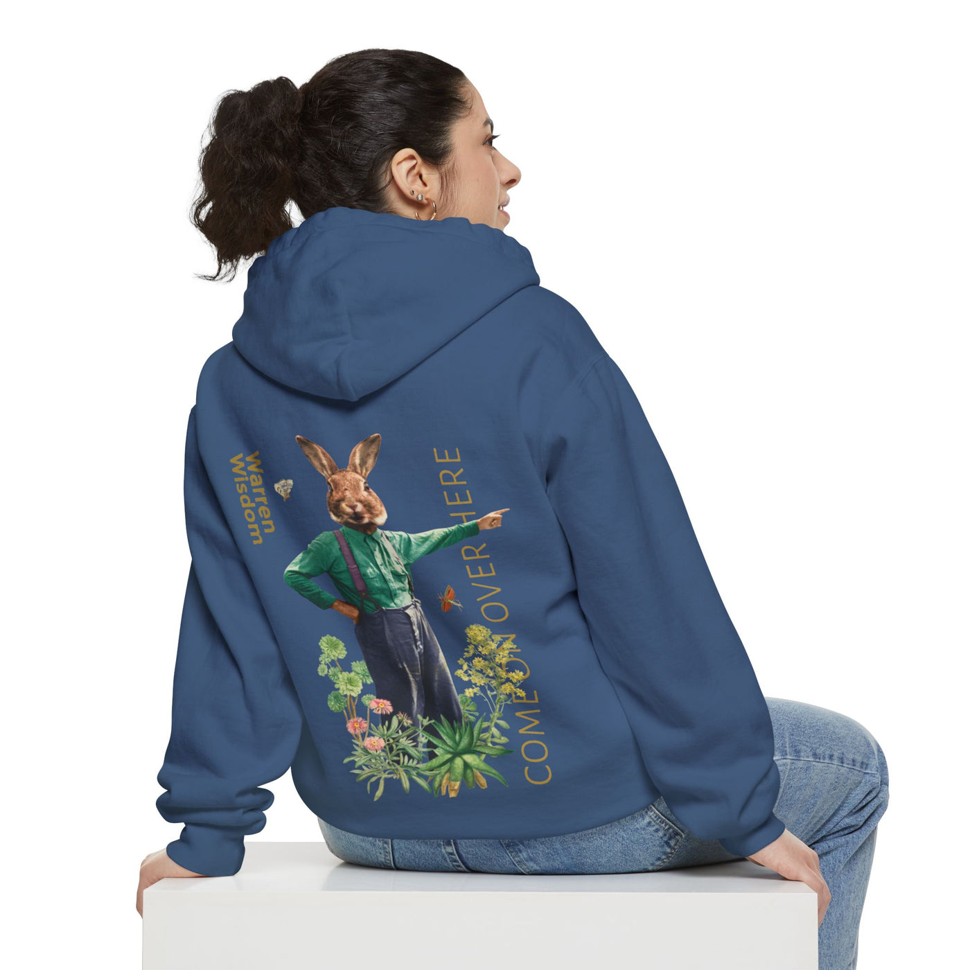 Trendy Hoodie for All- Hoodie, Untamed Rabbit – Wild & Playful Bunny Aesthetic Design Animal Tee, Unisex Cartoon Shirt, Eco-Friendly Fashion, Gift for Nature Lovers, Boho Style Wear
