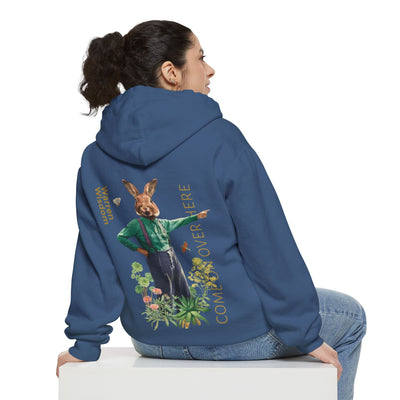 Trendy Hoodie for All- Hoodie, Untamed Rabbit – Wild & Playful Bunny Aesthetic Design Animal Tee, Unisex Cartoon Shirt, Eco-Friendly Fashion, Gift for Nature Lovers, Boho Style Wear