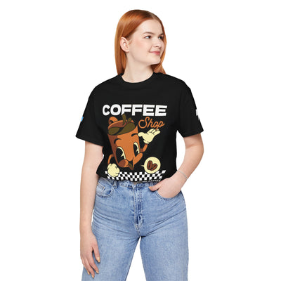 "It's Time to Drink Coffee" Printed T-Shirt - Funny Line Design for Coffee Lovers, Unisex Casual T-Shirt, Coffee Lover Gift, Classic Design Coffee Inspired Stylish Clothing