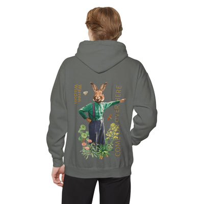 Trendy Hoodie for All- Hoodie, Untamed Rabbit – Wild & Playful Bunny Aesthetic Design Animal Tee, Unisex Cartoon Shirt, Eco-Friendly Fashion, Gift for Nature Lovers, Boho Style Wear
