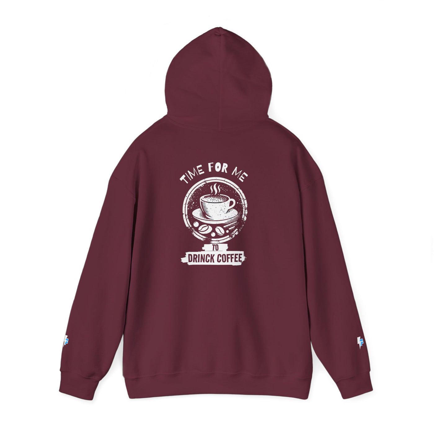 "It's Time to Drink Coffee" Printed Hoodie - Funny Line Design for Coffee Lovers, Unisex Casual Hoodie, Coffee Lover Gift, Classic Design Coffee Inspired Stylish Clothing