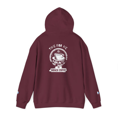 "It's Time to Drink Coffee" Printed Hoodie - Funny Line Design for Coffee Lovers, Unisex Casual Hoodie, Coffee Lover Gift, Classic Design Coffee Inspired Stylish Clothing