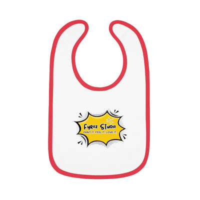 Fun Baby Bib with Contrast Trim, Cute Baby Feeding Bib, Gift for New Parents, Baby Shower Essential, Personalized Baby Bib