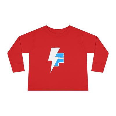 Lightning Bolt Toddler Long Sleeve Tee, Kids Graphic Top, Fun Playwear, Birthday Gift, Casual Toddler Outfit, Everyday Wear