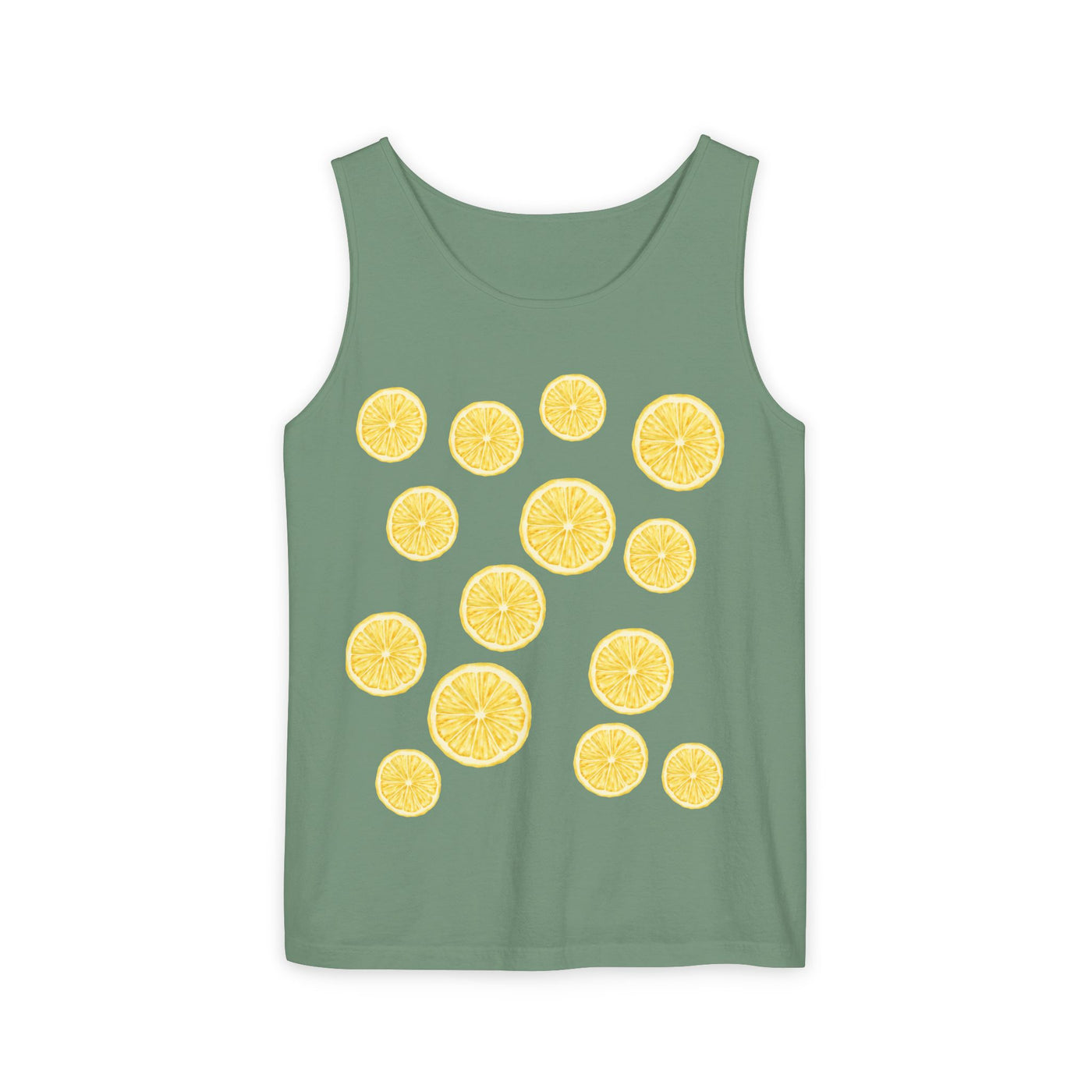 Lemon-Themed Unisex Tank Top, Summer Vibes, Beachwear, Casual Outfit, Gift for Lemon Lovers, Fruit Fashion(3)