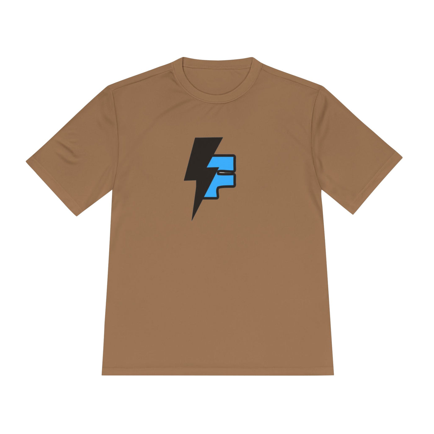 Dynamic Unisex Moisture Wicking Fyroz Bolt Tee – Bold Streetwear Lightning Logo Design, Fitness Shirt, Activewear, Graphic Tee, Sports Apparel, Gift for Athletes