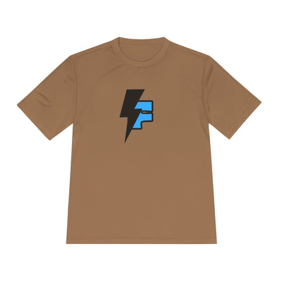 Dynamic Unisex Moisture Wicking Fyroz Bolt Tee – Bold Streetwear Lightning Logo Design, Fitness Shirt, Activewear, Graphic Tee, Sports Apparel, Gift for Athletes