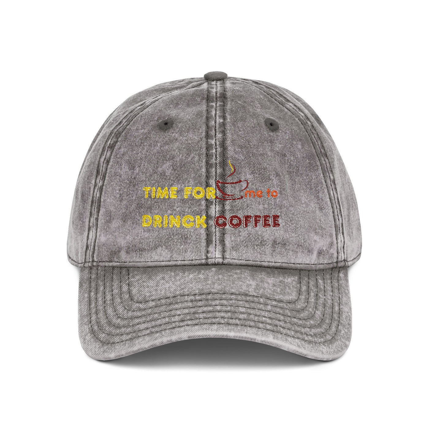 "It's Time to Drink Coffee" Printed cap - Funny Line Design for Coffee Lovers, Unisex Casual cap, Coffee Lover Gift, Classic Design Coffee Inspired Stylish Clothing