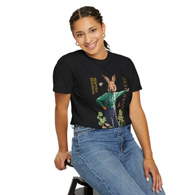 T-Shirt, Untamed Rabbit – Wild & Playful Bunny Aesthetic Design Animal Tee, Unisex Cartoon Shirt, Eco-Friendly Fashion, Gift for Nature Lovers, Boho Style Wear