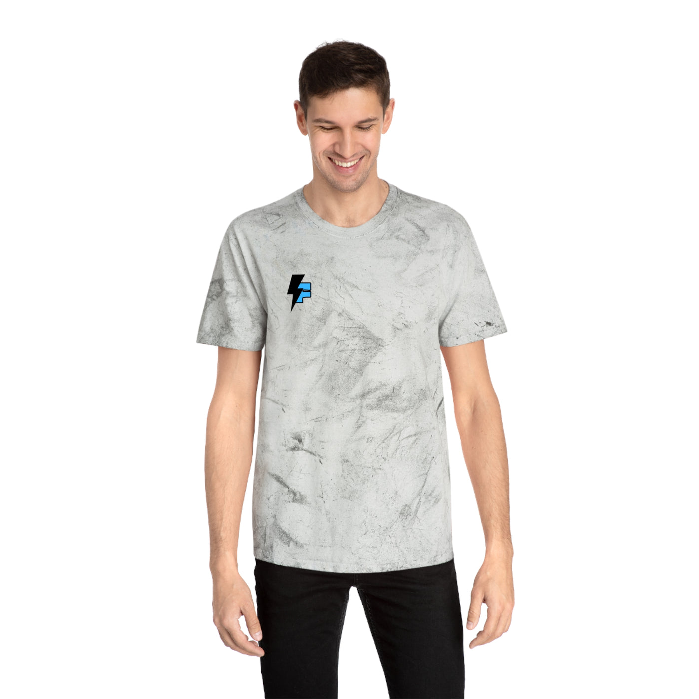 Dynamic Unisex Moisture Wicking Fyroz Bolt Tee – Bold Streetwear Lightning Logo Design, Fitness Shirt, Activewear, Graphic Tee, Sports Apparel, Gift for Athletes