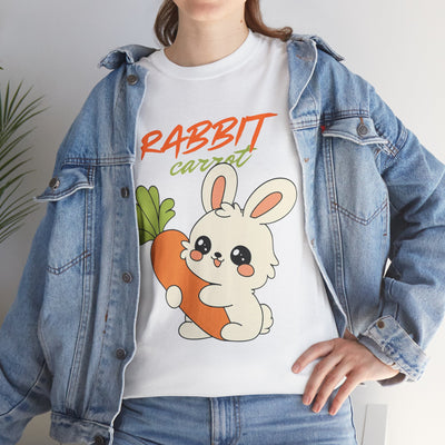 T-Shirt, Untamed Rabbit – Wild & Playful Bunny Aesthetic Design Animal Tee, Unisex Cartoon Shirt, Eco-Friendly Fashion, Gift for Nature Lovers, Boho Style Wear