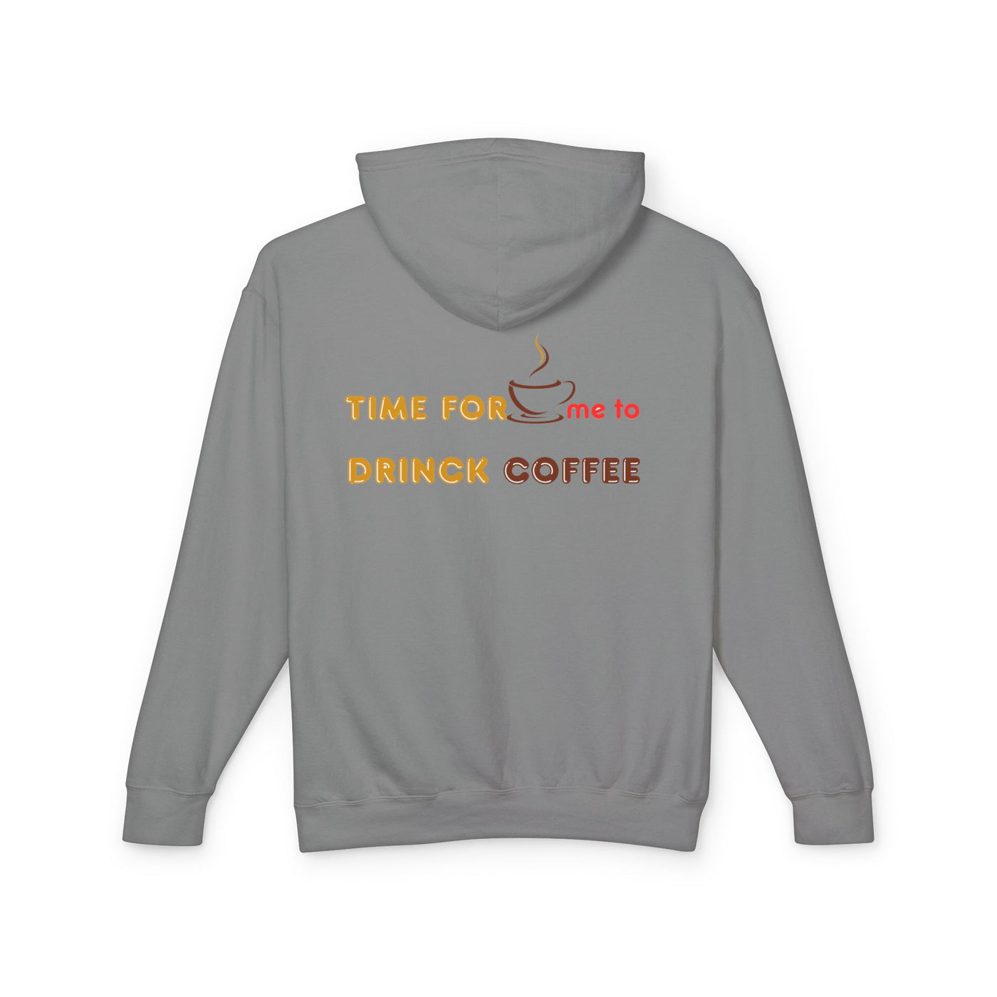 "It's Time to Drink Coffee" Printed Hoodie - Funny Line Design for Coffee Lovers, Unisex Casual Hoodie, Coffee Lover Gift, Classic Design Coffee Inspired Stylish Clothing